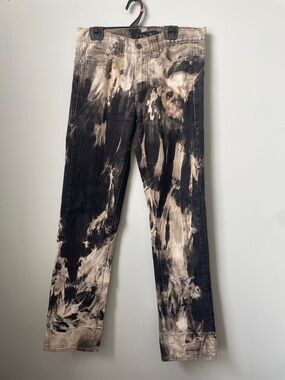 Calvin Klein Jeans Black & Tan Bleach-Splatter Denim